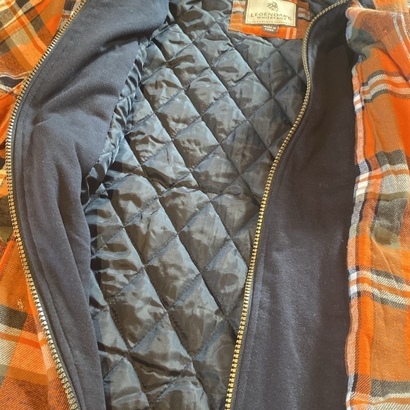 Legendary Whitetails Maplewood Hooded Flannel Shirt Jacket Tomahawk Plaid Sz LT - Picture 9 of 10